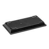 6" x 3" Melamine Divided Plate, Black, Red