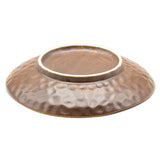 7.5" Ceramic Plate, Brown, Yellow — Floral Design