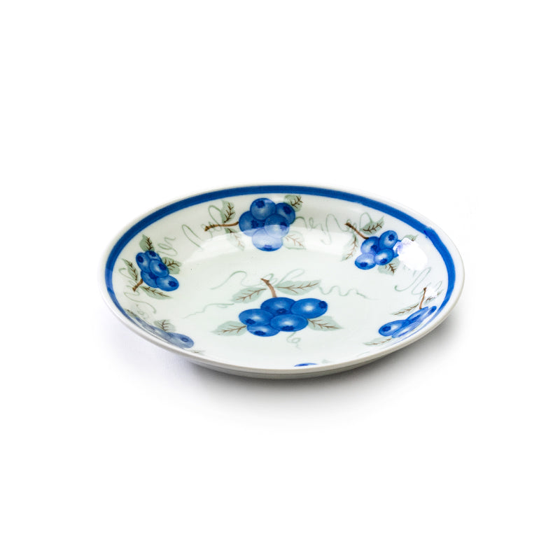6-1/2" Plate, White, Blue