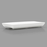 8.75" x 4.75" Rectangular Porcelain Plate, White
