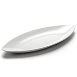 16.5" x 6.75" Oval Melamine Serving Platter, White