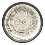 10" Round Ceramic Plate, Beige, Brown