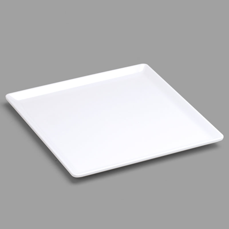 10.25" Square Melamine Plate, White