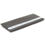 15" x 6" Rectangular Ceramic Serving Platter, Gray — Arabesque Design