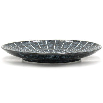10" Round Ceramic Plate, Green — Floral Design
