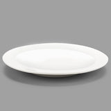 12.25" Round Porcelain Plate, White