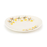6-Piece Plate Set, White — Floral Design