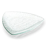 9.5" Triangular Textured Glass Plate, Clear