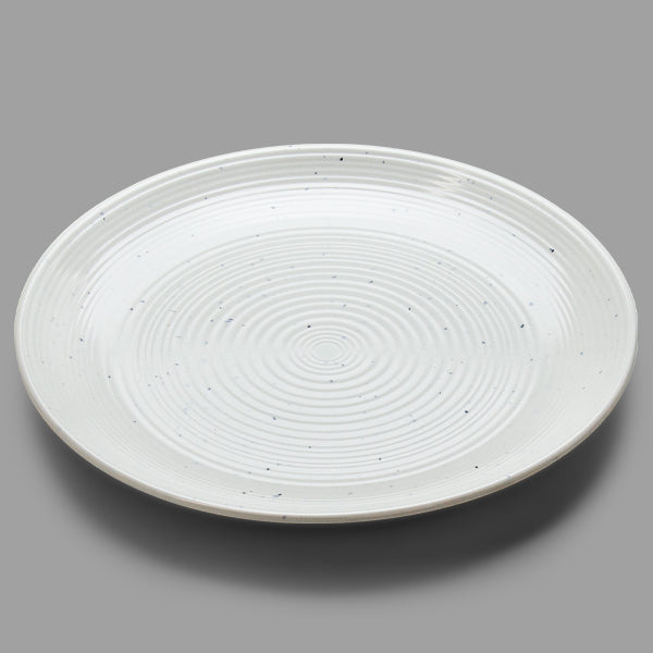 10.63" Round Melamine Plate, White