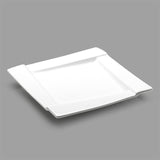10" Square Ceramic Plate, White