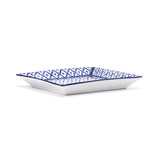 7" Square Porcelain Plate, Blue