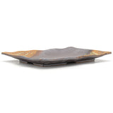 13.75" x 9.5" Rectangular Ceramic Serving Platter, Brown, Gray