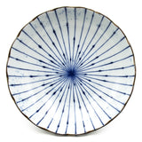 8.25" Round Ceramic Deep Plate, Blue — Fubuki Tokusa Design