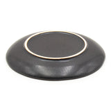 6.85" Round Ceramic Plate, Dark Brown, Turquoise
