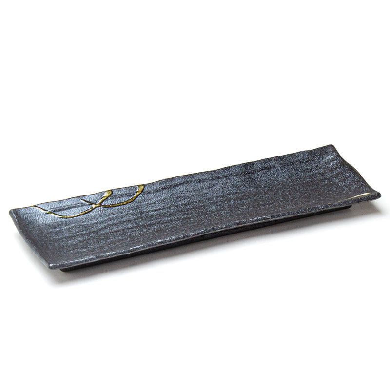 13.25" x 4.5" Rectangular Serving Platter, Black