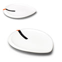 10″ × 8¼″ White Plate — Rounded Triangle