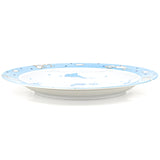 9.25" Round Ceramic Plate, Blue — Dolphin Design