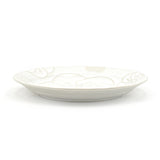 9.5" Ceramic Plate, White — Floral Design