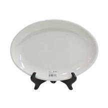 10" Oval Plate, White