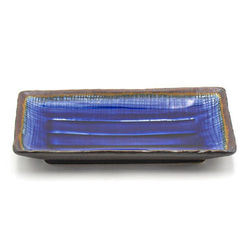 8.5" x 5.25" Rectangular Ceramic Plate, Sapphire