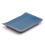 6.85" x 4.75" Rectangular Ceramic Plate, Blue