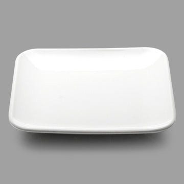 10.25" Square Porcelain Plate, White