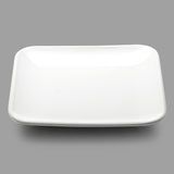 10.25" Square Porcelain Plate, White