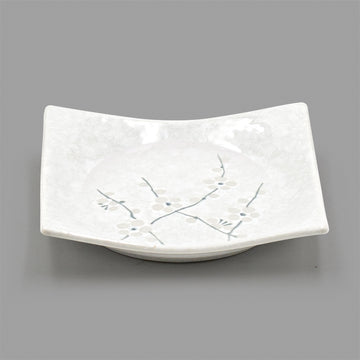 5.35" Square Ceramic Plate, White — Sakura Design