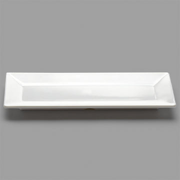 10.15" x 4" Rectangular Melamine Plate, White
