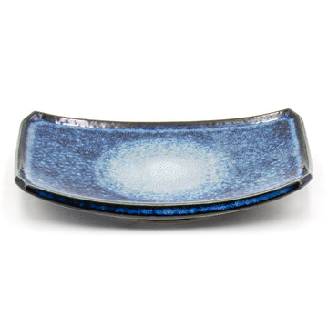 7.25" x 4.75" Rectangular Ceramic Plate, Navy, Blue