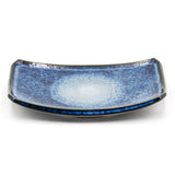 7.25" x 4.75" Rectangular Ceramic Plate, Navy, Blue