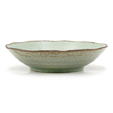 8.25" Round Ceramic Plate, Green