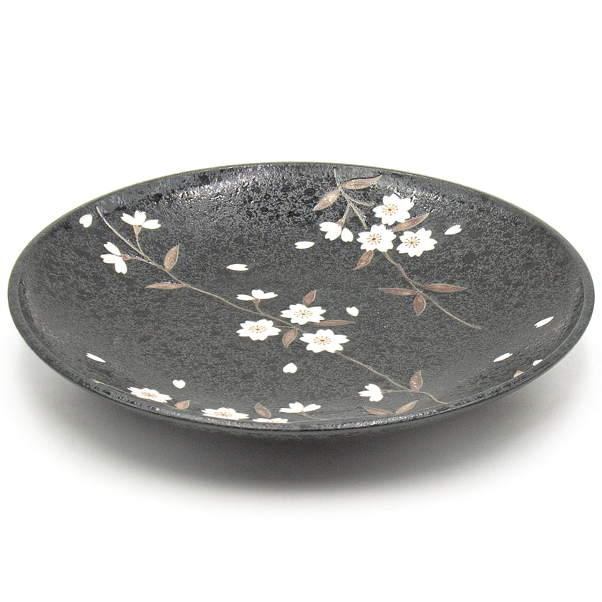 10" Round Ceramic Plate, Dark Brown — Sakura Design