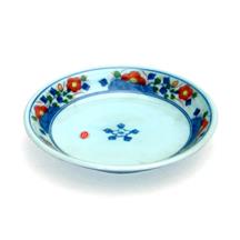 5-1/2" Round Plate, Blue, Red
