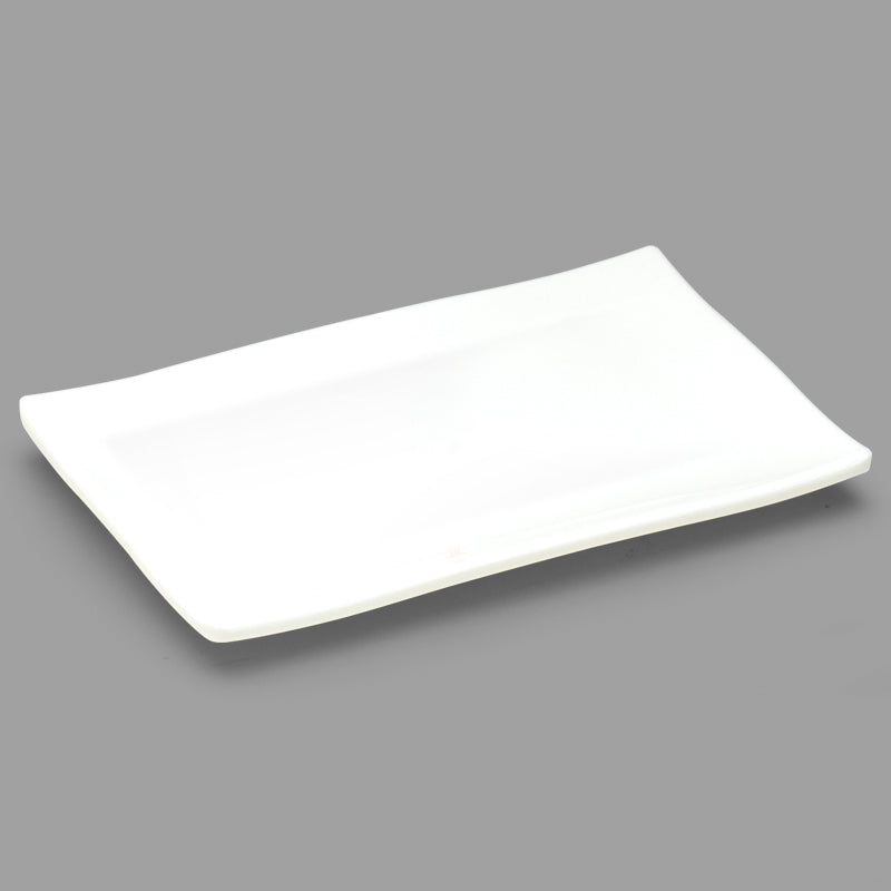 9.5" x 6" Rectangular Melamine Plate, White