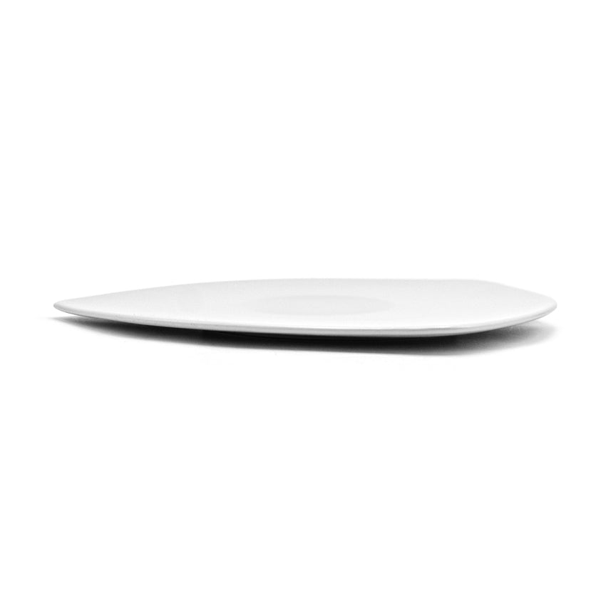 11-1/4" Triangular Plate, White