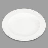 12.25" Round Porcelain Plate, White