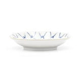 3.65" Ceramic Plate, White, Blue