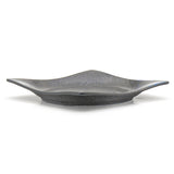 6.75" Square Ceramic Plate, Dark Brown, Blue
