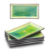 8.5" x 4.8" Rectangular Ceramic Plate, Green
