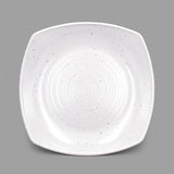 12" Square Melamine Plate, White