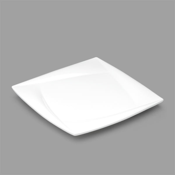 8.5" Square Porcelain Plate, White
