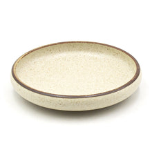 6.65″ Beige & Brown Ceramic Deep Plate, 10 fl oz
