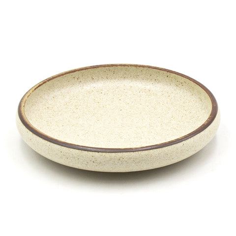 6.65" Ceramic Deep Plate, Beige, Brown
