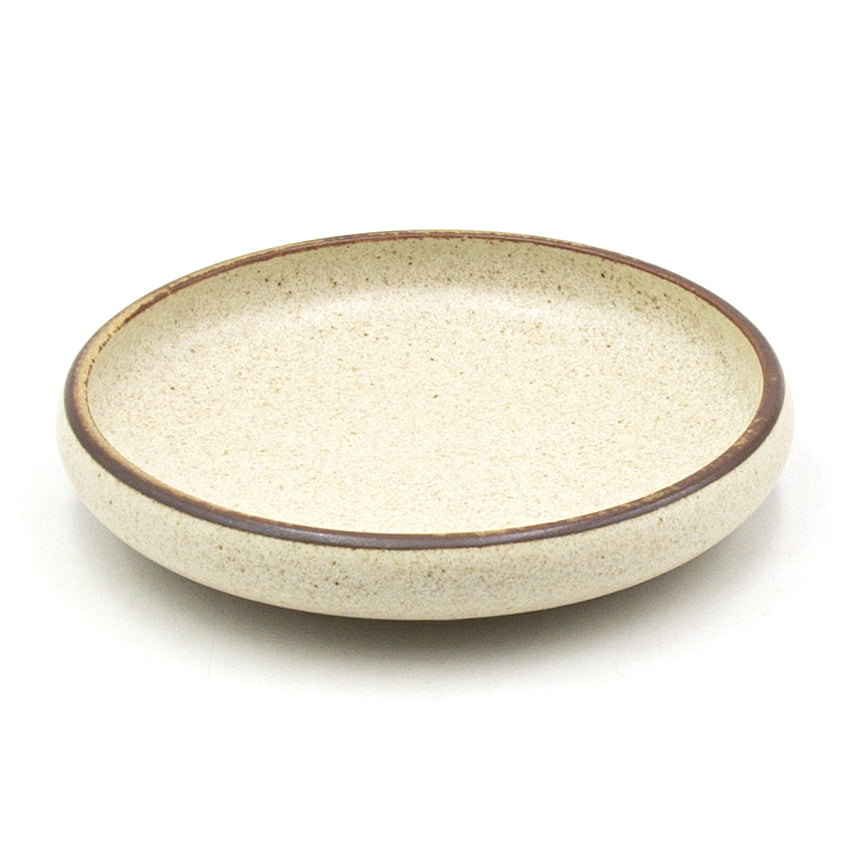 6.65" Ceramic Deep Plate, Beige, Brown
