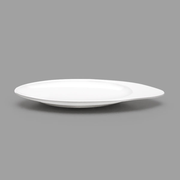 5.75" x 2.25" Oval Ceramic Plate, White