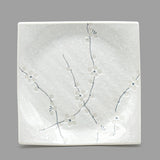 6.75" Square Ceramic Plate, White — Sakura Design