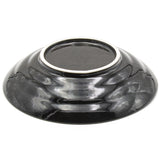 9" Ceramic Deep Plate, Black, White, Gray