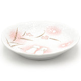 10.35" Ceramic Plate, White, Pink — Puppies Design