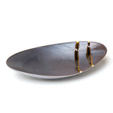 9" x 5" Oval Plate, Black